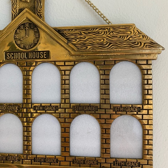 ✨SOLD✨ Vintage Brass School House 1st-12th School Photo Collage Frame - Picture 9 of 9
